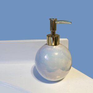 one brand new IRIDESCENT PEARL Wild Sage Taya Bathroom SOAP / LOTION DISPENSER